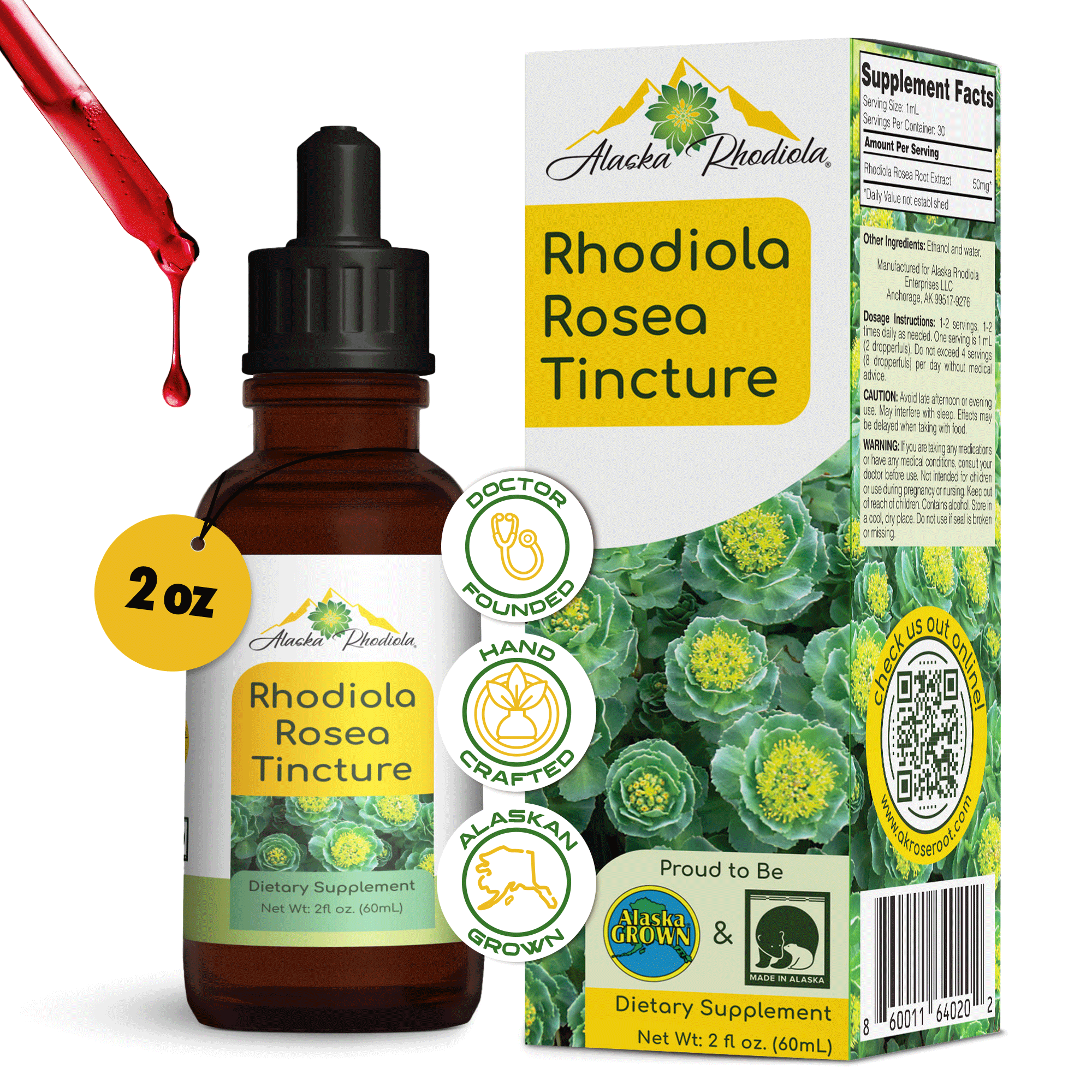 Rhodiola Rosea Tincture – Alaska-Grown Adaptogen | Avrrio